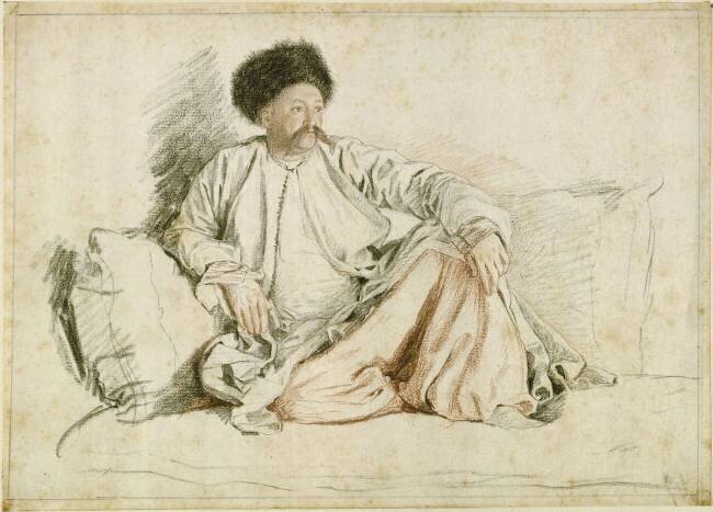 Portrait de Monsieur Levell, négociant anglais, en costume tatare Jean-Etienne Liotard