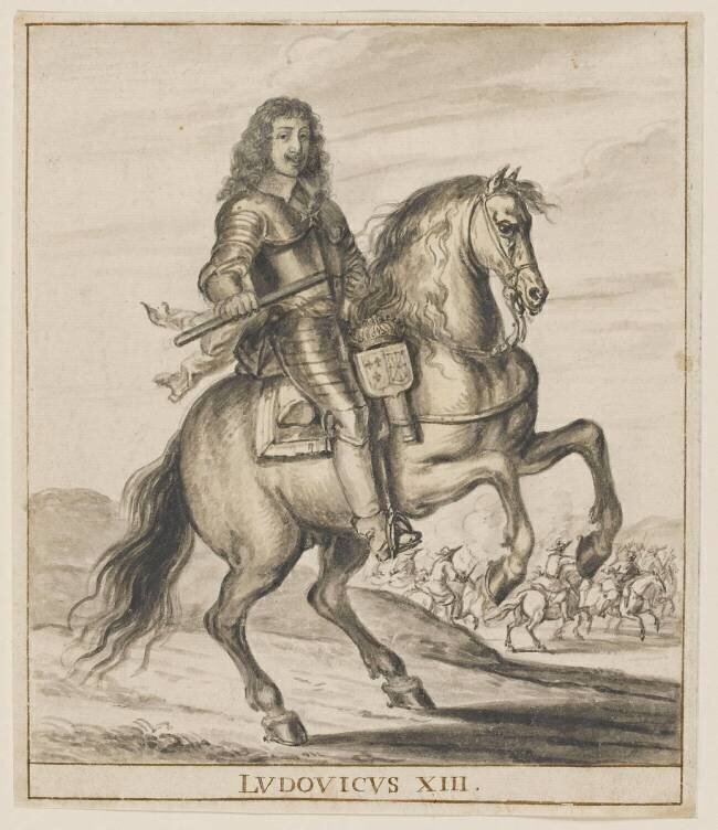 Portrait équestre de Louis XIII Balthazar Moncornet