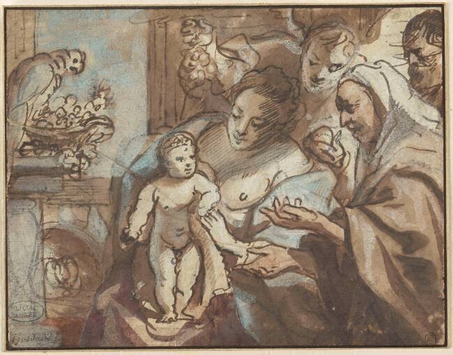 Sainte famille mi_corps Jacob Jordaens
