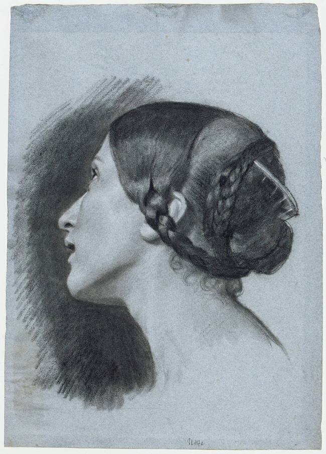 Tête de femme de profil Alphonse Colas