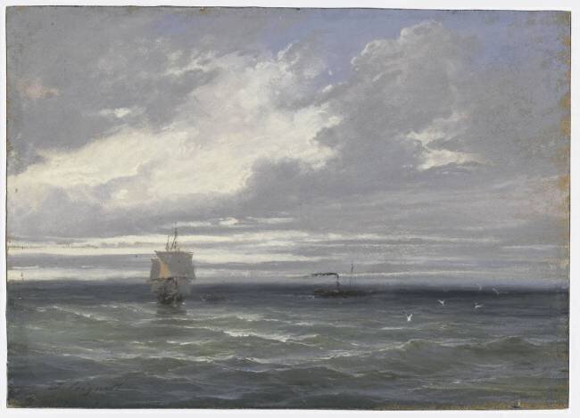 Temps gris sur la mer Jules Coignet