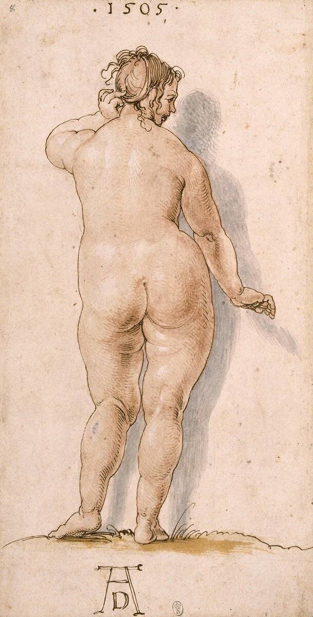 Une grosse femme nue, de dos Albrecht Dürer