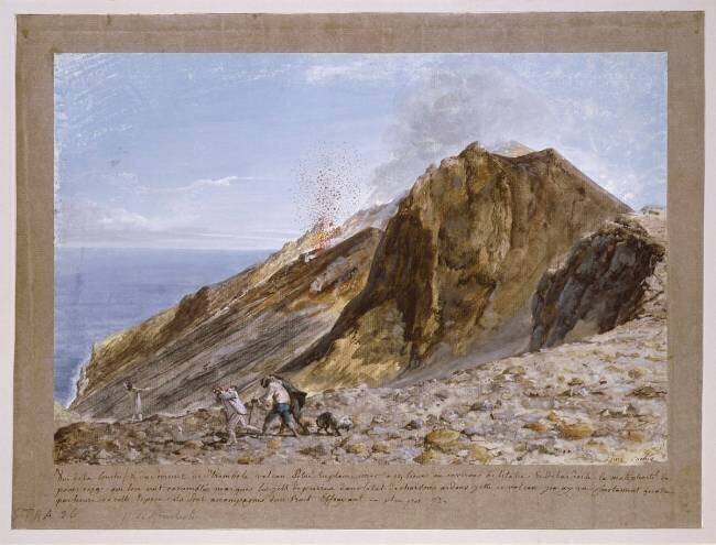 "Voyage pittoresque des isles de Sicile, de Malte, et de Lipari...": Le cratère du Stromboli Jean-Pierre-Laurent Houel