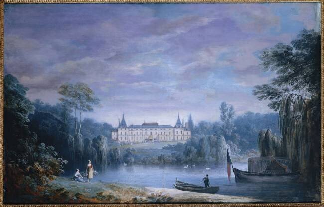 Vue du château de Malmaison côté parc. Alexandre Jean Noël
