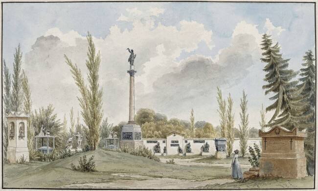 Vue du jardin du Musée des Monuments Français Alexandre Lenoir