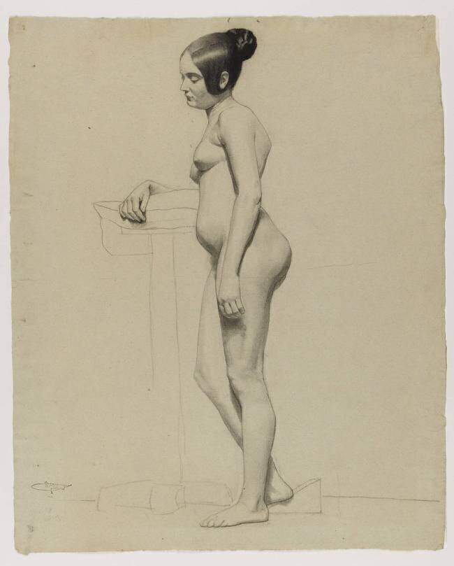Académie de femme Ernest Hébert