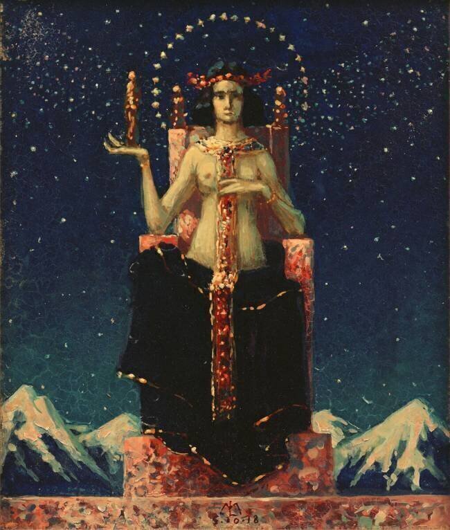 Allegorical female figure Melchior Lechter