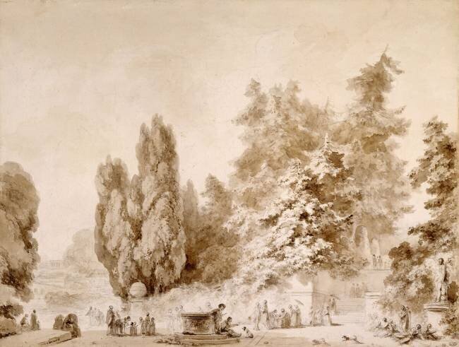 An Italian Park Jean-Honoré Fragonard