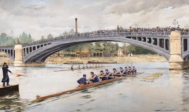 Annual match between the Société Nautique de la Marne and the Rowing Club, circa 1883 Ferdinand Joseph Gueldry