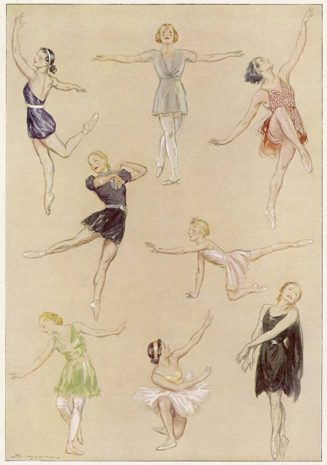 Ballet dancers exercising at the French Academie de Musique et de Danse anonymous