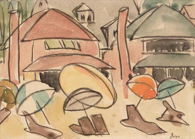 Beach Umbrellas Arthur Dove