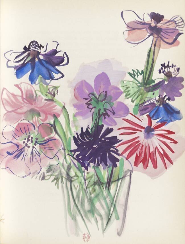 Bouquet of flowers, Pour un herbier, Colette Raoul Dufy