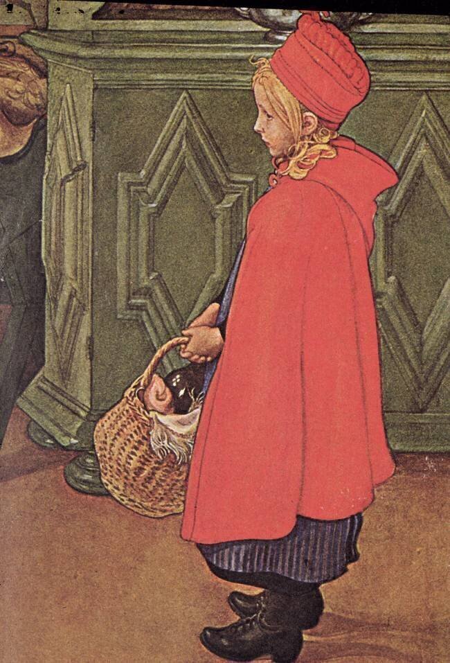Bringing Home the Shopping Carl Larsson