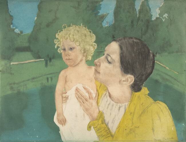 By the Pond Mary Cassatt