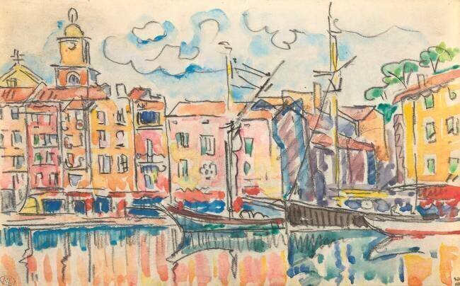 Carnet : Port d'une ville de la côte Méditérranéenne Paul Signac
