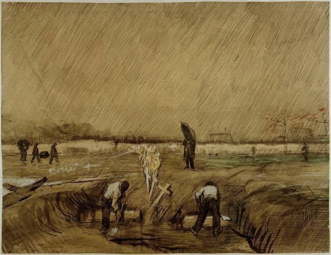 Cimetière sous la pluie Vincent van Gogh
