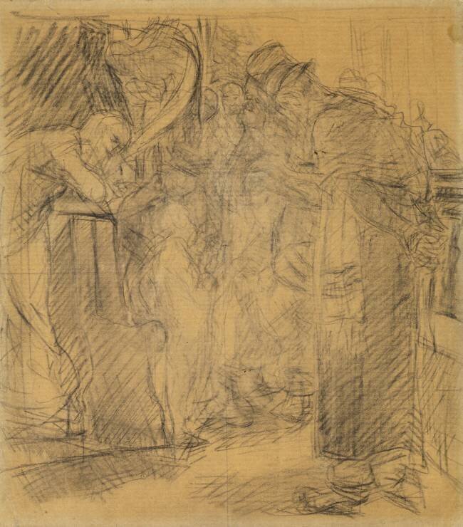 Composition sketch for Christ in the Temple Max Liebermann