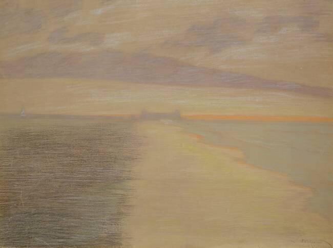 Crepuscule marin in Ostend Léon Spilliaert