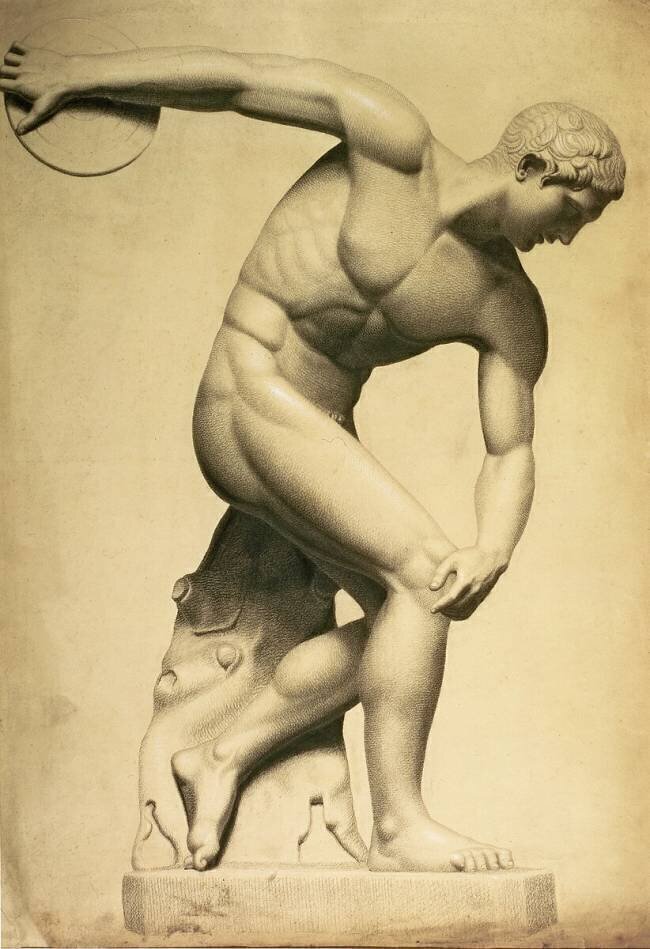 Discus thrower Evelyn de Morgan
