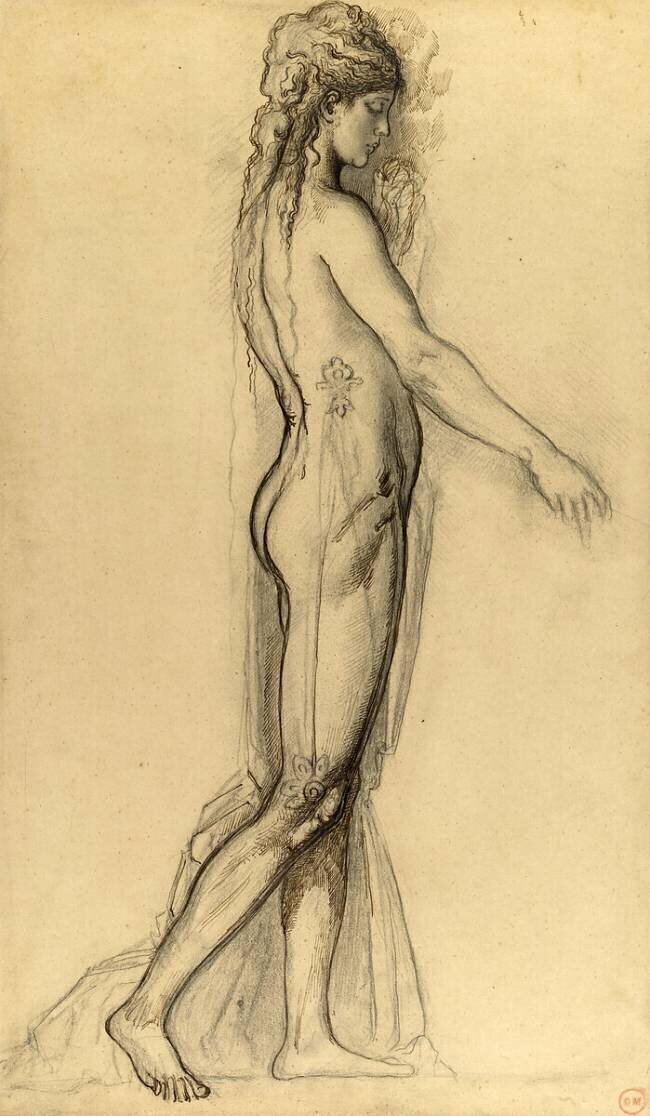 Etude d'après le modèle pour Salomé Gustave Moreau