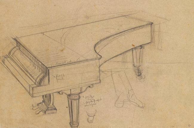 Etude d'un piano Edgar Degas
