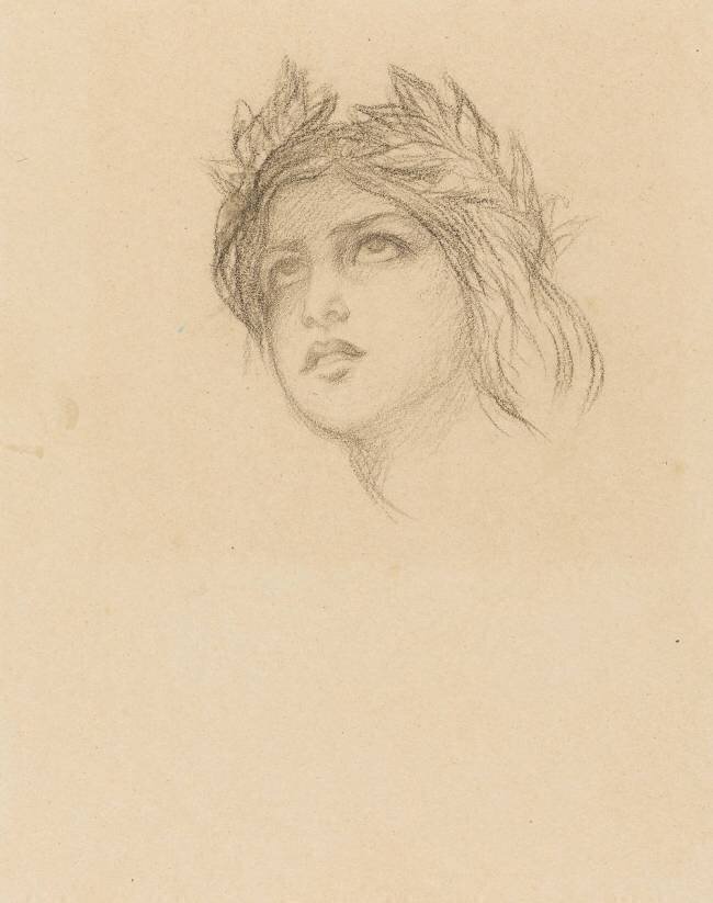 Etude pour le personnage d'Adélaïde du tableau "Les Cervarolles" Ernest Hébert