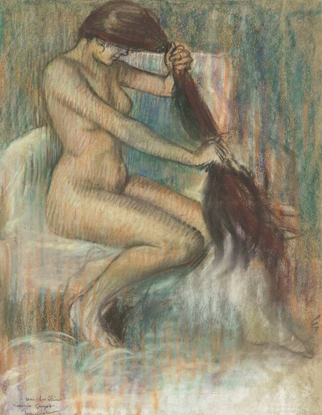 Femme se peignant Pierre Georges Jeanniot