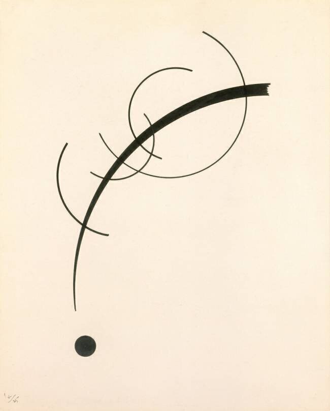 Free Curve to the Point - Accompanying Sound of Geometric Curves Wassily Kandinsky
