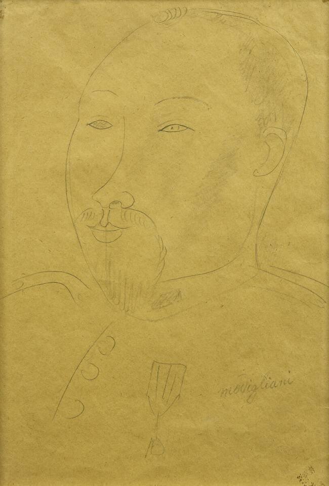Guillaume Apollinaire as a Soldier Amedeo Modigliani