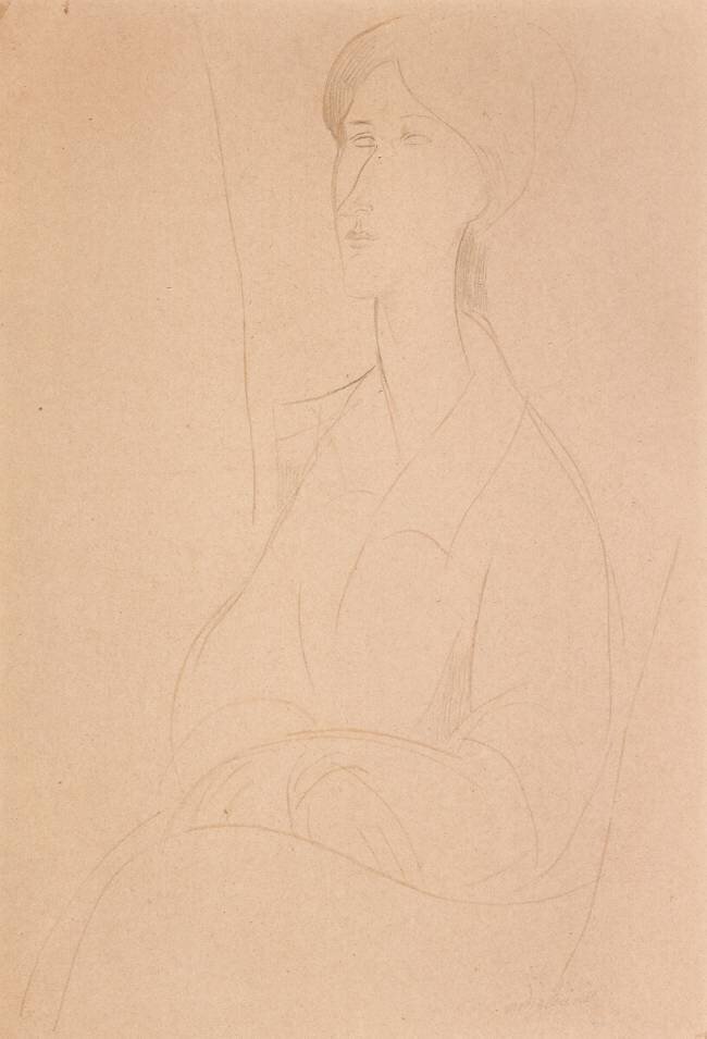 Hanks Zborowska with hands on her lap Amedeo Modigliani