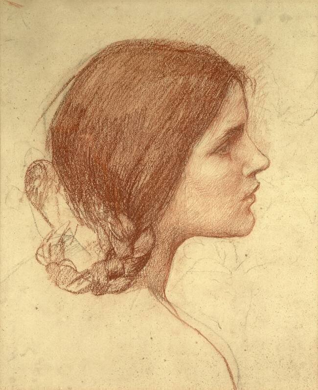 Head of a Girl John William Waterhouse