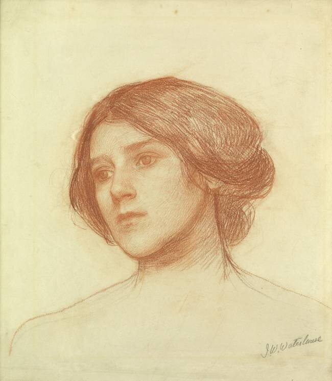 Head of a Girl John William Waterhouse