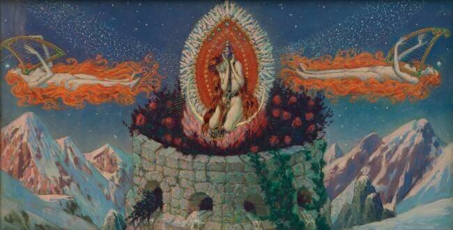Holy tower in the mountains Melchior Lechter