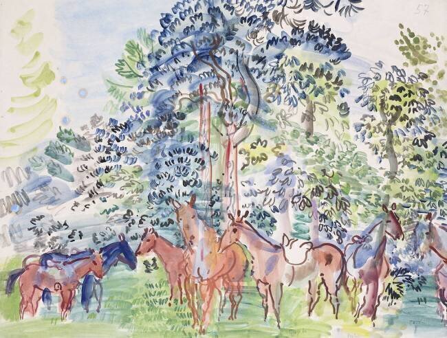 Horses in Wood Raoul Dufy