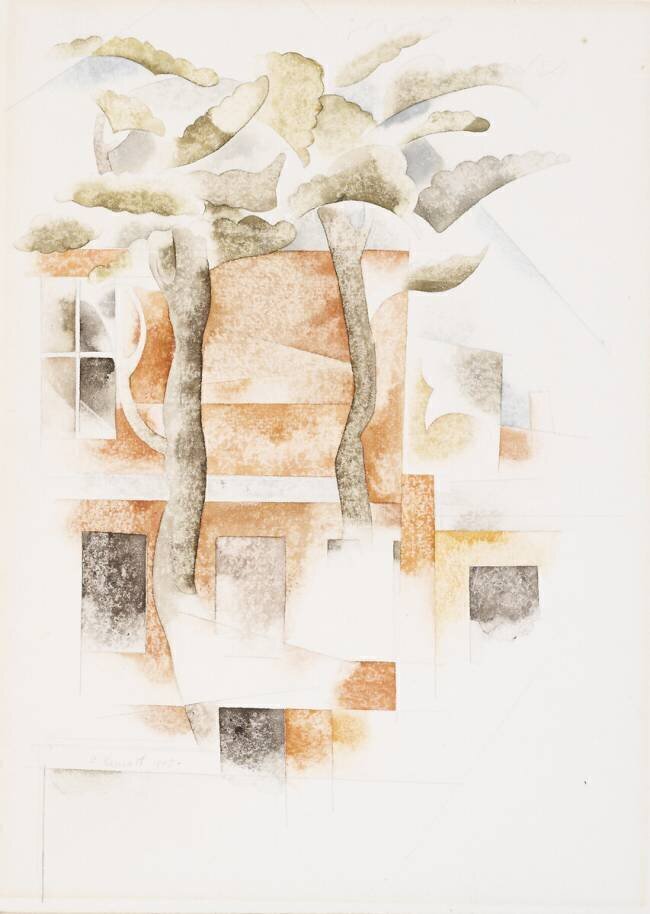 Houses Seen Through Trees Charles Demuth