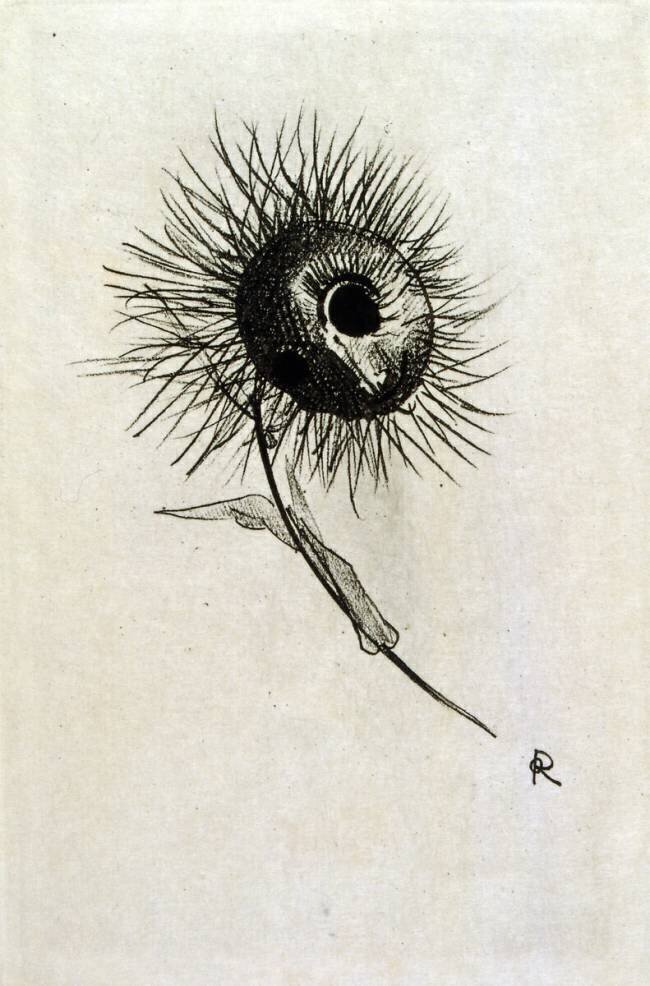 Illustration for 'Les Fleurs du mal' by Baudelaire Odilon Redon