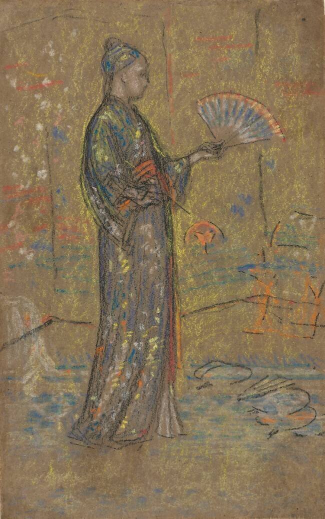 Japanese Woman Painting a Fan James Abbott McNeill Whistler