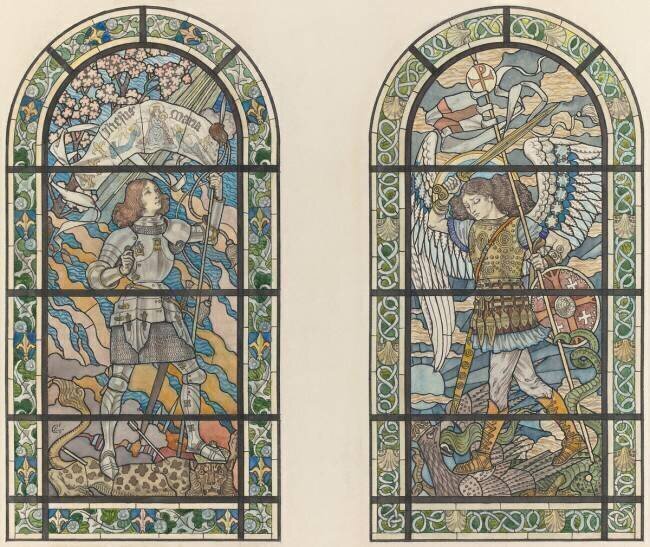 Jeanne d'Arc et saint Michel Eugène Grasset