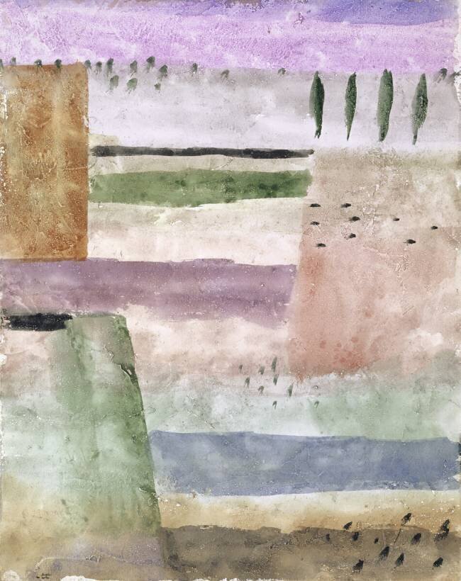 Landscape with poplars Paul Klee