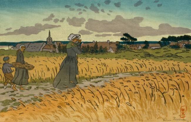 Le Bourg de Perros-Guirec Henri Rivière