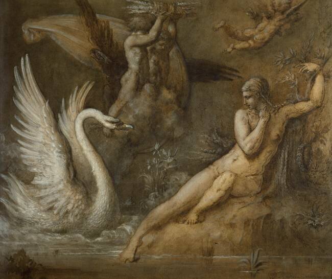 Léda et le cygne Gustave Moreau