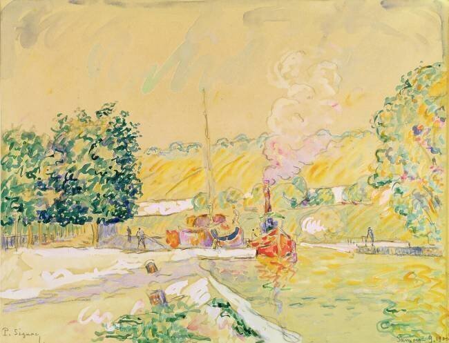Lock at Sannois Paul Signac