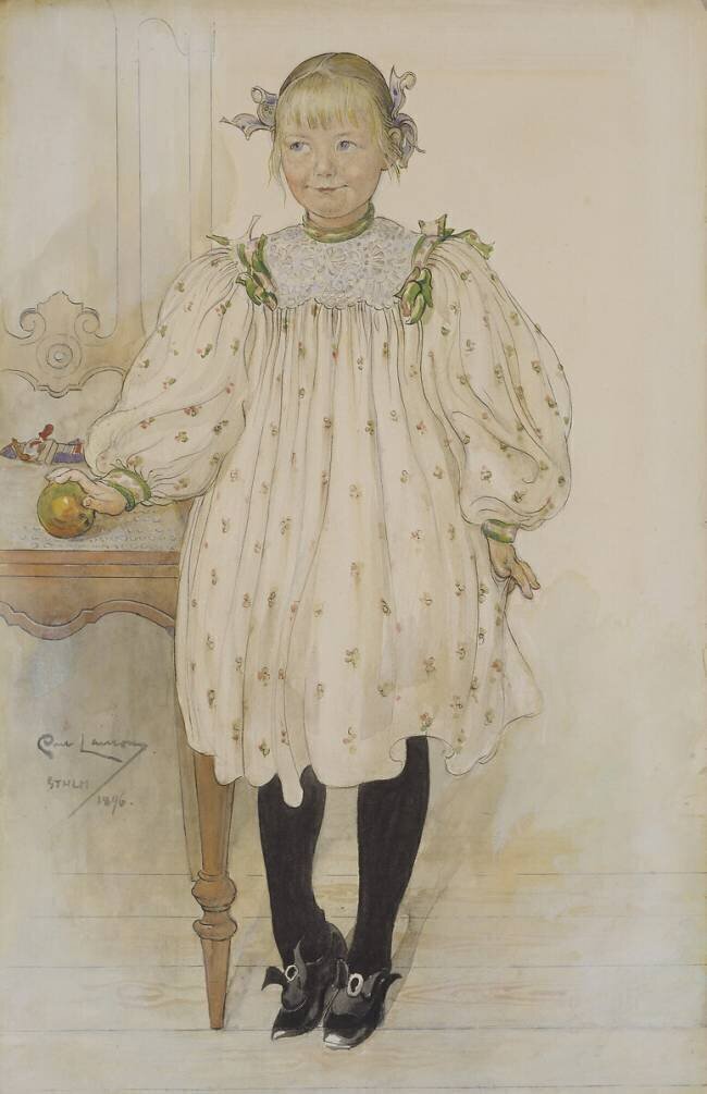 Martha Winslow as a Girl Carl Larsson