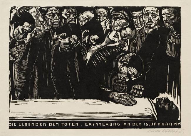 Memorial sheet for Karl Liebknecht Kathe Schmidt Kollwitz