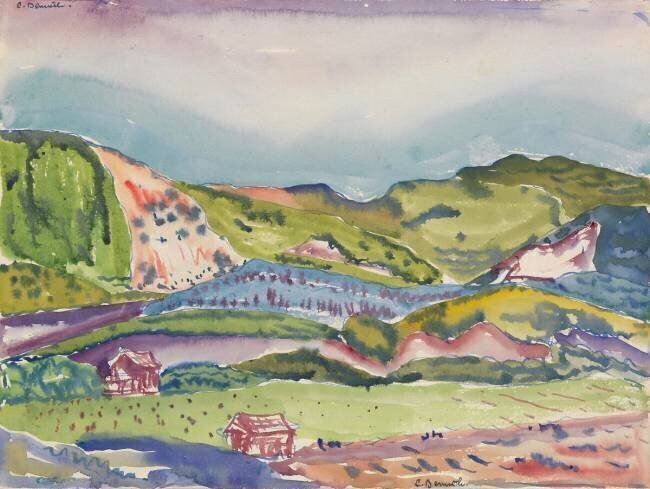 Mountain with Red House Charles Demuth