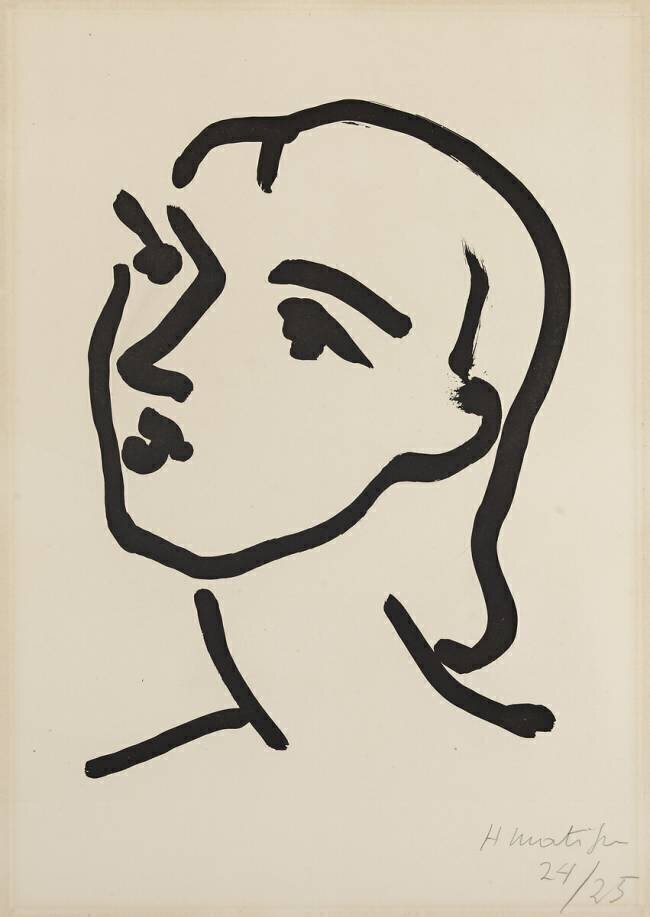 Nadia au cheveux lisse Henri Matisse