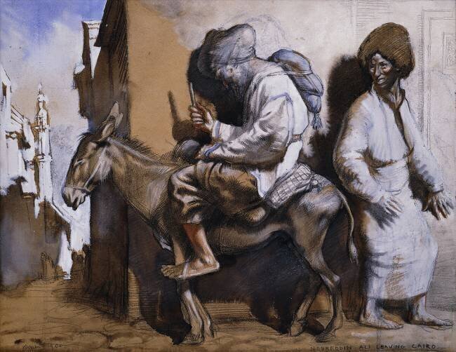 Noreddin Ali quittant Le Caire William Orpen