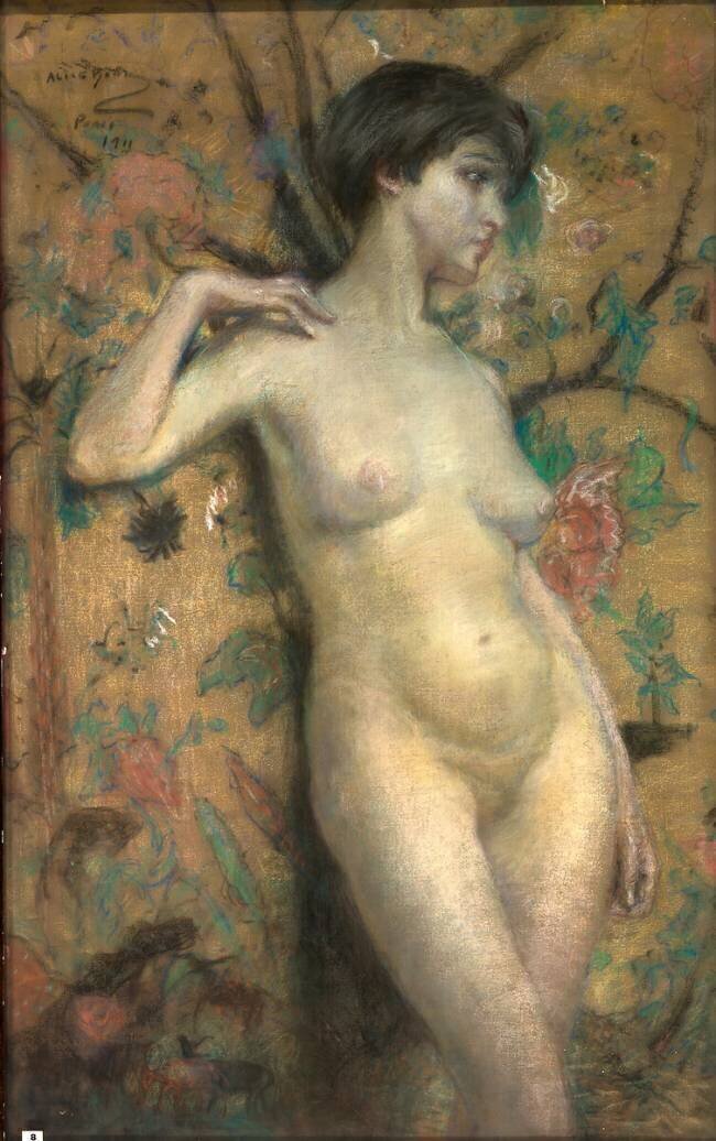 Nude against Screen Alice Pike Barney