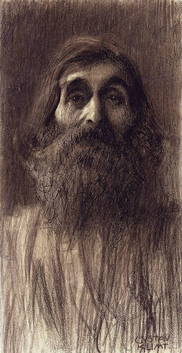 Portrait of a Bearded Man Gustav Klimt