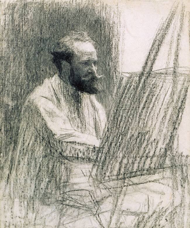 Portrait of Edouard Manet at his Easel  Léon Lhermitte